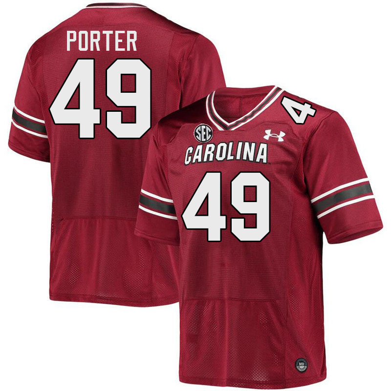 Men #49 Rondarius Porter South Carolina Gamecocks College Football Jerseys Stitched-Garnet